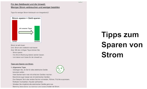 Tipps zum Stromsparen